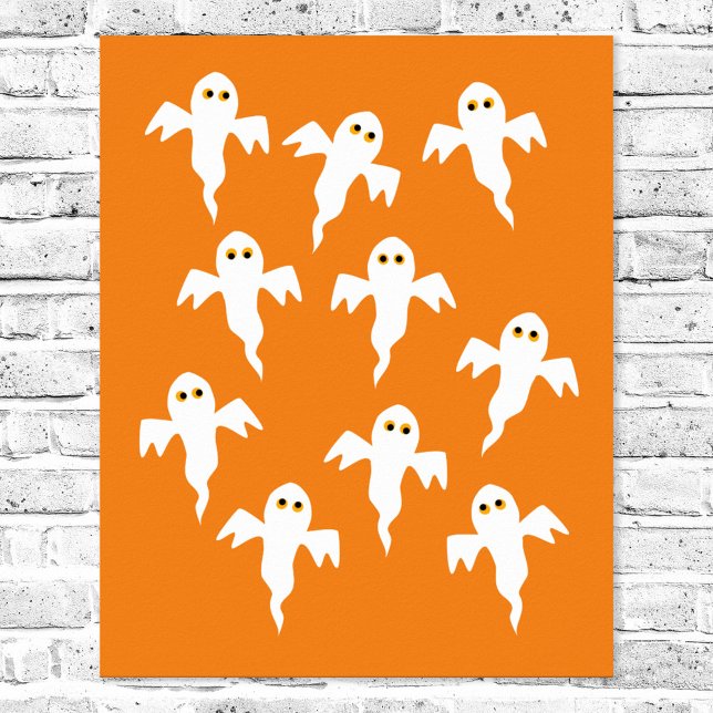 Ghost Halloween-Orange Poster (Skapare uppladdad)