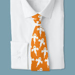 Ghost Halloween-Orange Slips<br><div class="desc">Mycket vitt spöken på orangens bakgrund. En roligt mönster för dem som tycker om sött och skämt sak. Särskilt roligt för Halloween. Originalkonst av Nic Squirrell.</div>