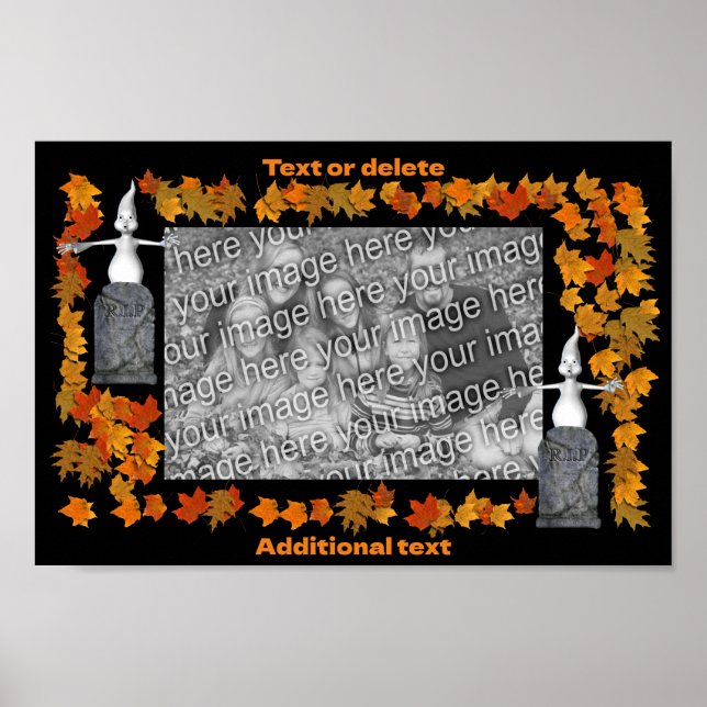 Ghost Halloween Ram Skapar ditt eget foto Poster (Framsidan)