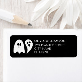 Ghost Halloween Returadress Etikett