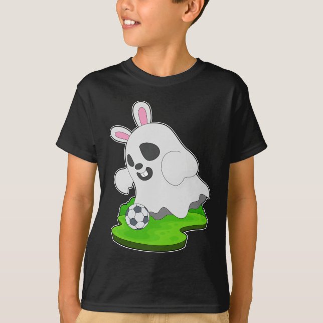 Ghost Halloween Soccer T Shirt (Framsida)