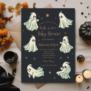 Ghost Halloween Spooktacular Baby Shower Inbjudningar