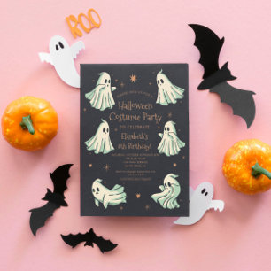 Ghost Halloween Spooktacular Costum-Födelsedagsfes Inbjudningar