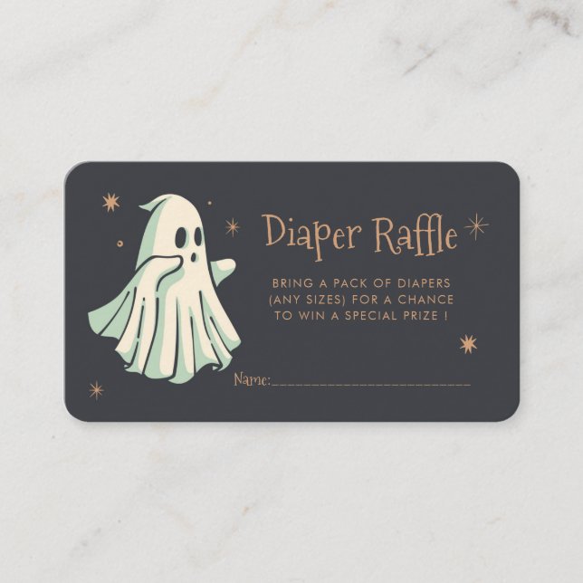 Ghost Halloween Spooktacular Diaper Raffle Tilläggskort (Framsida)