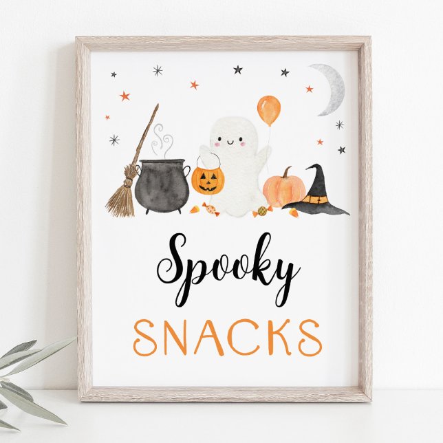 Ghost Halloween Spooky Snacks Party-tecken Poster (Skapare uppladdad)