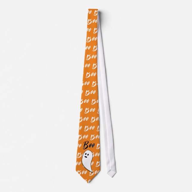 Ghost Halloween svart vit orange boo Slips (Framsida)