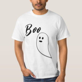 Ghost Halloween svartvit boo T Shirt