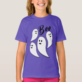 Ghost Halloween svartvit söt mönster Boo T Shirt