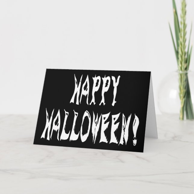 Ghost Halloween-text Kort (Framsida)