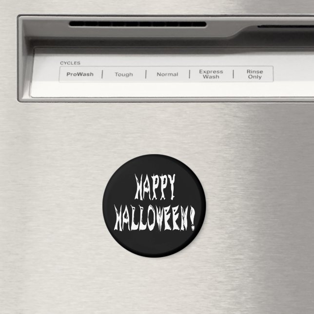 Ghost Halloween-text Magnet (In Situ (Dishwasher))