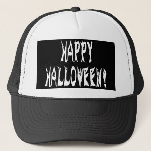 Ghost Halloween-text Truckerkeps