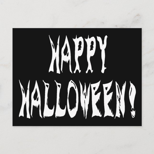 Ghost Halloween-text Vykort (Framsida)