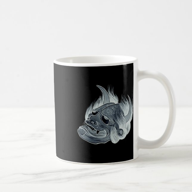 Ghost Hannya Mask Tattoo Design Kaffemugg (Höger)