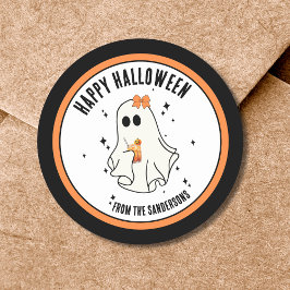 Ghost Happy halloween Runt Klistermärke