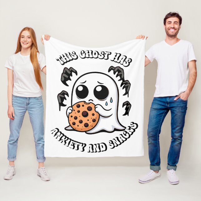 Ghost har oro och Snacks Fleecefilt (På plats)