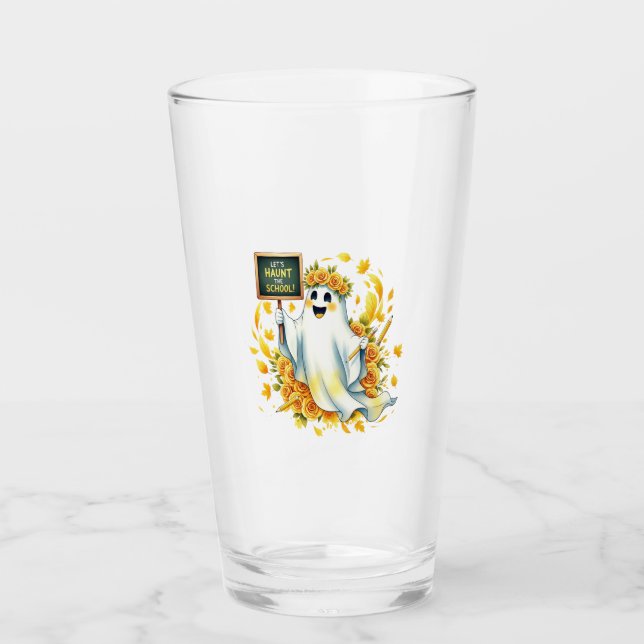 Ghost Haunt School Halloween Glaskopp (Framsida)