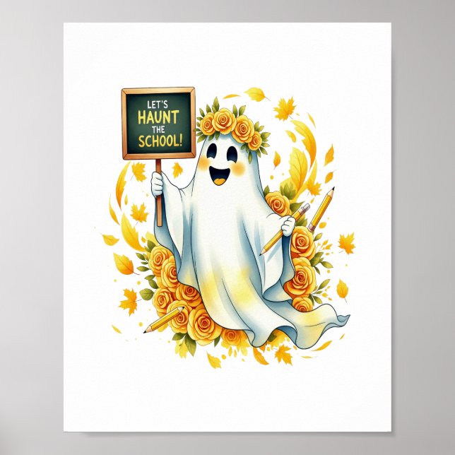 Ghost Haunt School Halloween Poster (Framsidan)