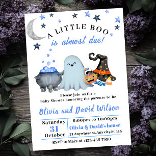 Ghost,häxhatt,Kandy   Söt Halloween Baby Shower Inbjudningar