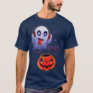 Ghost Hear Music Pumpkin Halloween Costume Manar W T Shirt