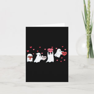Ghost Heart Cute My Boo Valentines day Kort