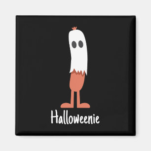 Ghost Hett Hund Halloweenie Costume Roligt Food Ha Magnet