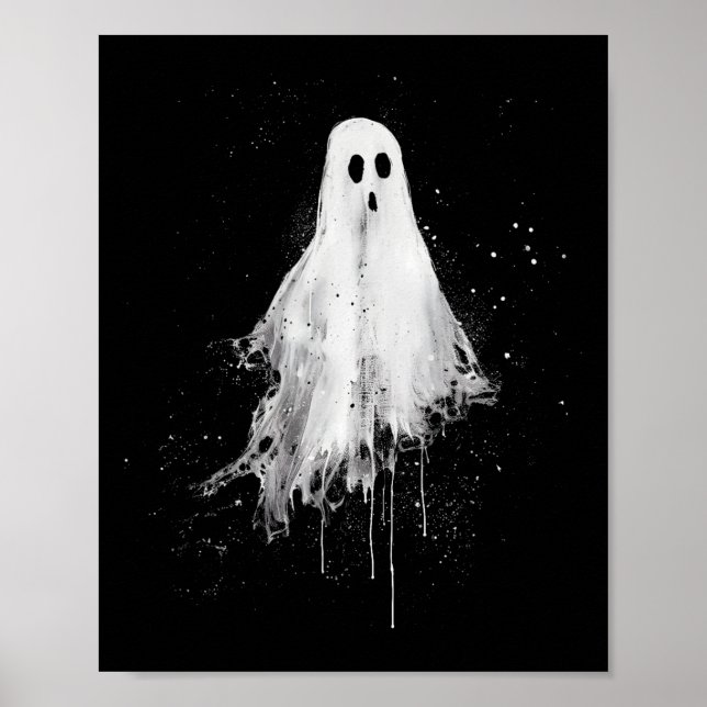 Ghost Horror Spooky Scary Halloween Goth Alt Ghoul Poster (Framsidan)