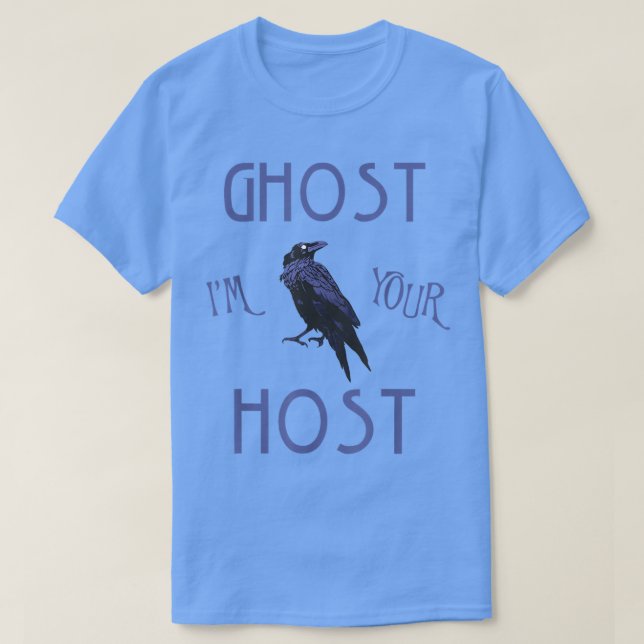 Ghost Host Foolish Mortals Scary Theme Park Haunte T Shirt (Design framsida)