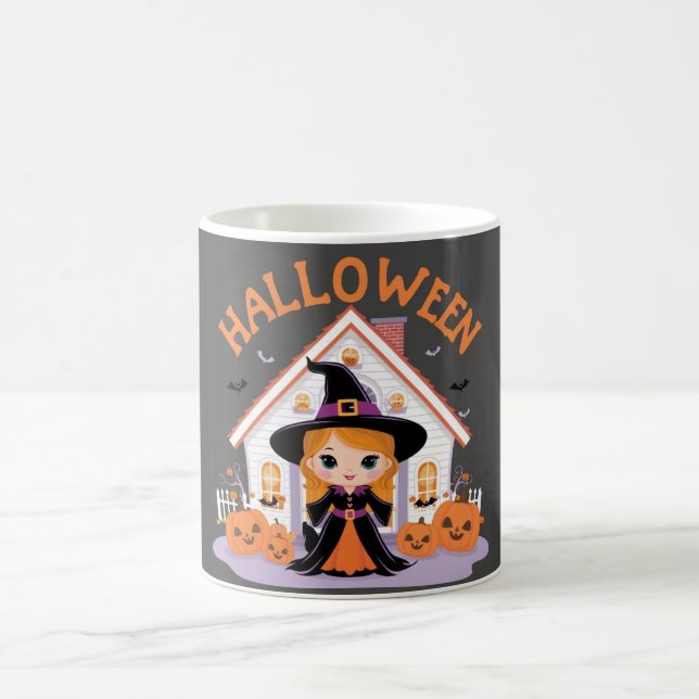 Ghost House Decor for Halloween Kaffemugg (Center)