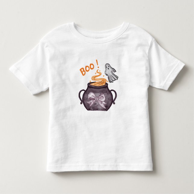 Ghost House Halloween Baby Shower T Shirt (Framsida)