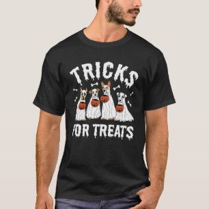 Ghost Hund Bus eller godis Halloween Spooky Season T Shirt