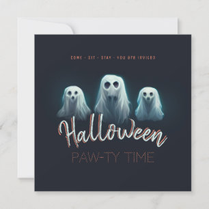 Ghost Hundar Halloween Costume Pet Party Inbjudningar