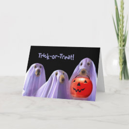 Ghost Hundar Halloween-kort för påfyllning eller b Kort