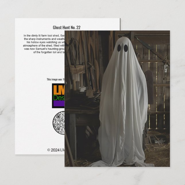 Ghost Hunt nr 22 Tack Kort (Fram/baksida)