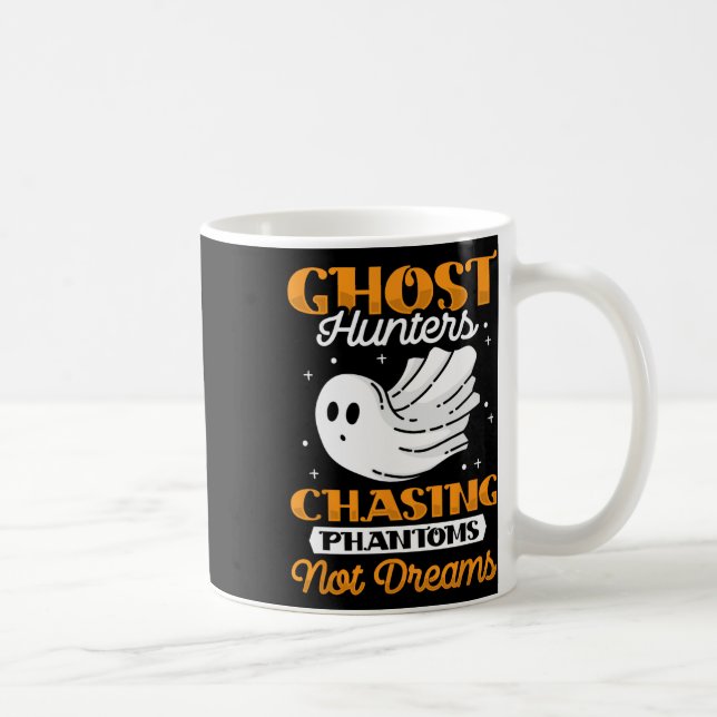 Ghost Hunter Chasing Phantoms - Halloween Ghost Hu Kaffemugg (Höger)