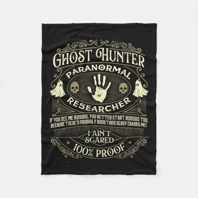 Ghost Hunter - Ghost Hunting Halloween Paranormal Fleecefilt (Framsidan)