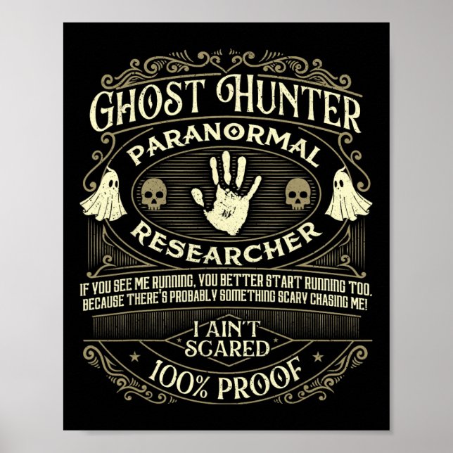 Ghost Hunter - Ghost Hunting Halloween Paranormal Poster (Framsidan)