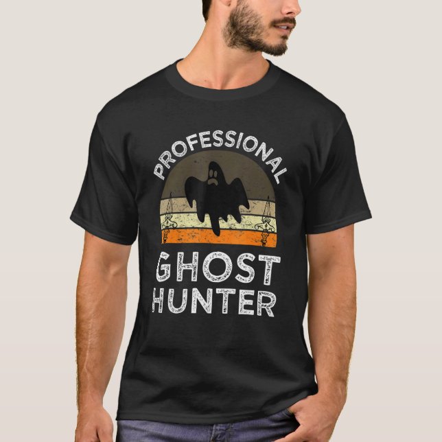 Ghost Hunter Ghost Hunting Paranormal Investigator T Shirt (Framsida)