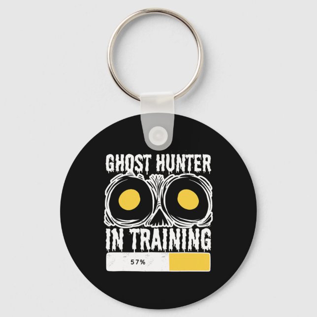 Ghost Hunter in Training Halloween Ghost Hunting Nyckelring (Framsida)