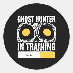 Ghost Hunter in Training Halloween Ghost Hunting Runt Klistermärke