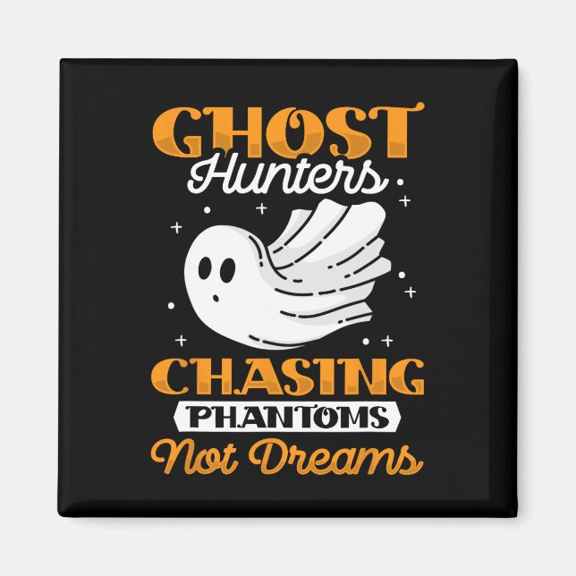 Ghost Hunter jagar spöken - Halloween Ghost Hu Magnet (Framsidan)