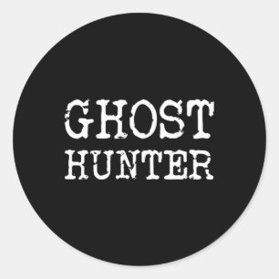 Ghost Hunter Paranormal Investigator Halloween Gif Runt Klistermärke