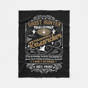 Ghost Hunter Paranormal Vintage Whiskey Stil Desi Fleecefilt