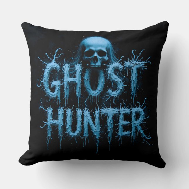 Ghost Hunter Skull Kudde (Framsida)
