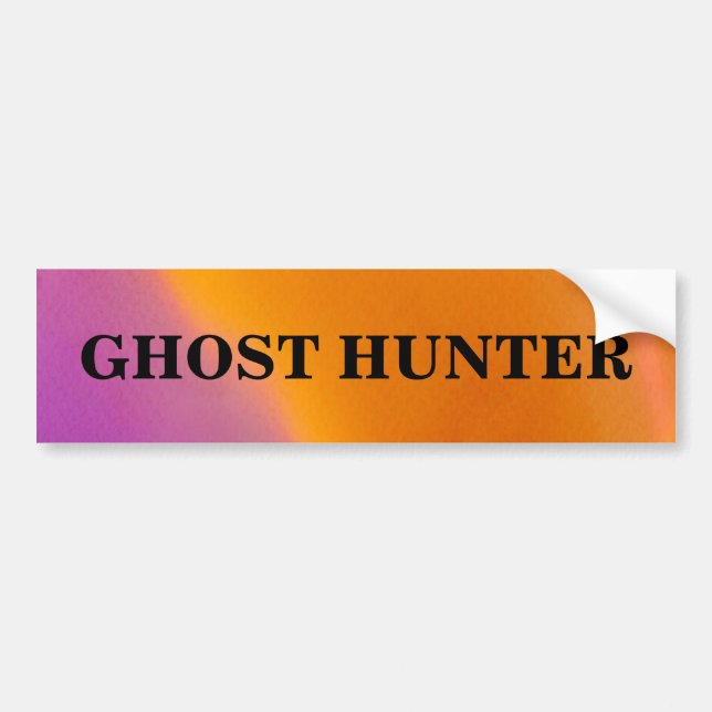 Ghost Hunter Spooky Bumper Sticker Bildekal (Framsidan)