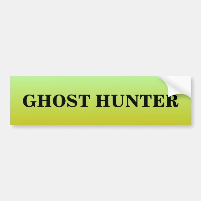 Ghost Hunter Spooky Bumper Sticker Bildekal (Framsidan)