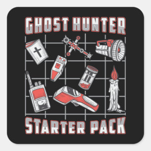 Ghost Hunter Starter Pack Paranormal Ghost Hunting Fyrkantigt Klistermärke