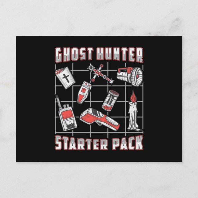 Ghost Hunter Starter Pack Paranormal Ghost Hunting Vykort (Framsida)