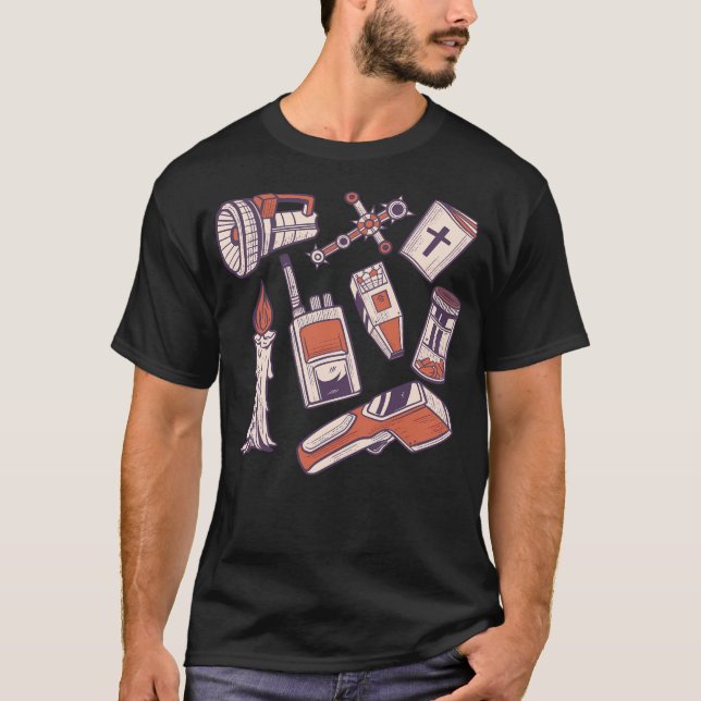 Ghost Hunting Equipment - Phasmo (rädslan för Spök T Shirt (Framsida)