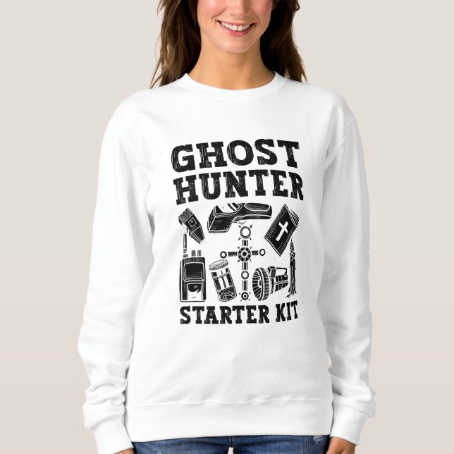 Ghost Hunting Ghost Starter Kit Paranormal T Shirt (Framsida)