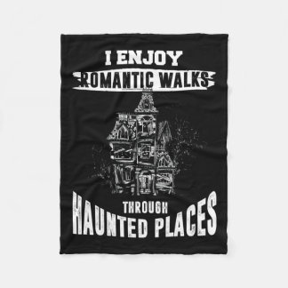 Ghost Hunting Shirt Funny Haunted Ställen Citote P Fleecefilt